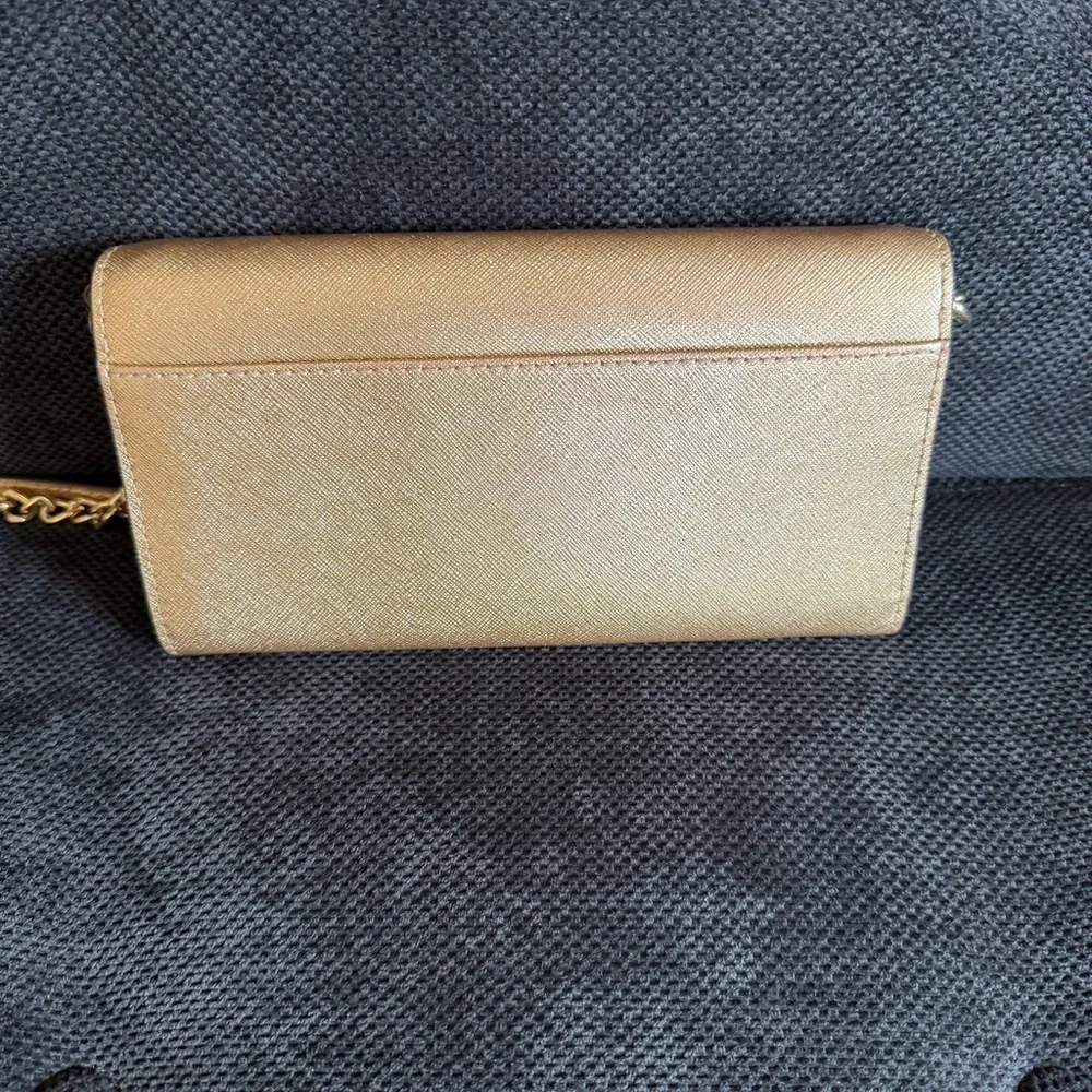 Michael Kors Gold Crossbody/Clutch For Formal Events.